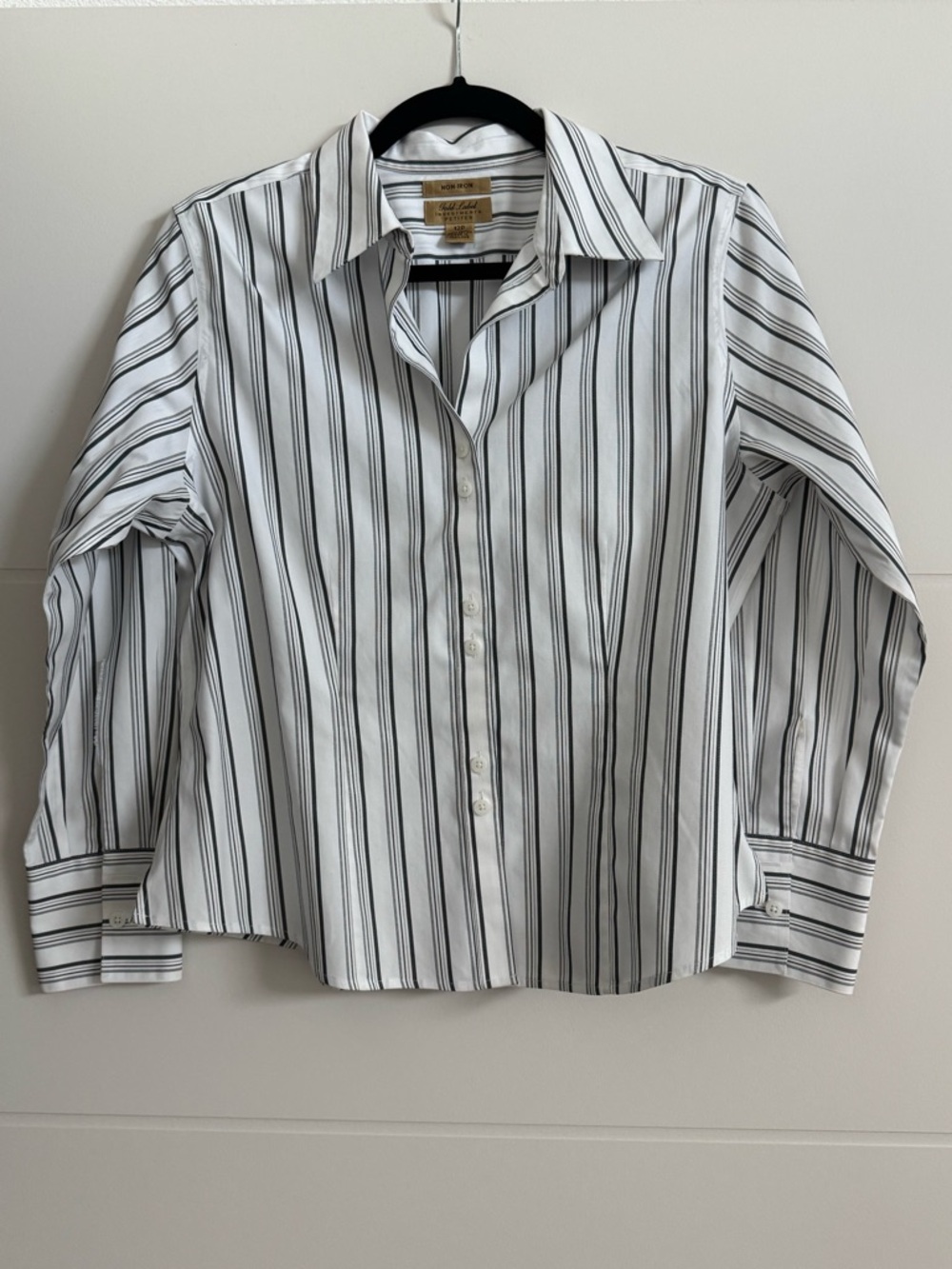 White Striped Button-Down Shirt